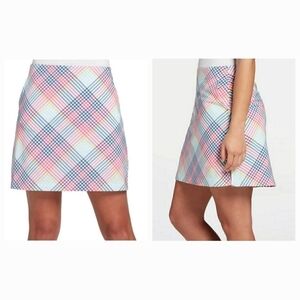 Lady Hagen Tropic Multi Color Plaid Golf/Pickleball Skirt/Skort Sz 16 Plus